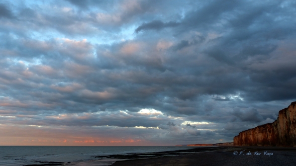 Sunset after storm and rain